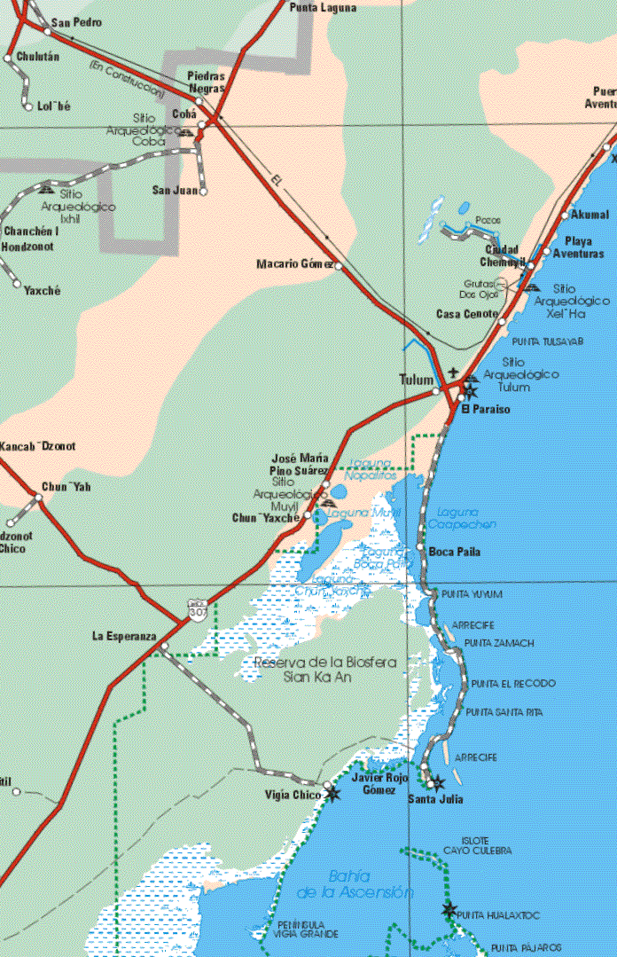 Mapa De Cancun Quintana Roo Quintana-Roo-State-Mexico-Map-C1.Gif